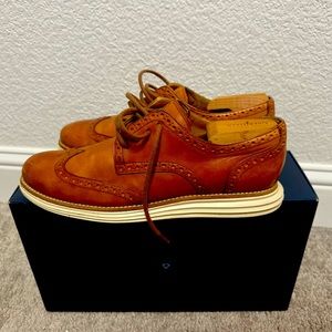 Cole Haan British Tan Lunargrand wingtip Sz 8.5